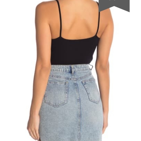 NWOT bp ribbed knit v neckline thong  bodysuit - Picture 2 of 10